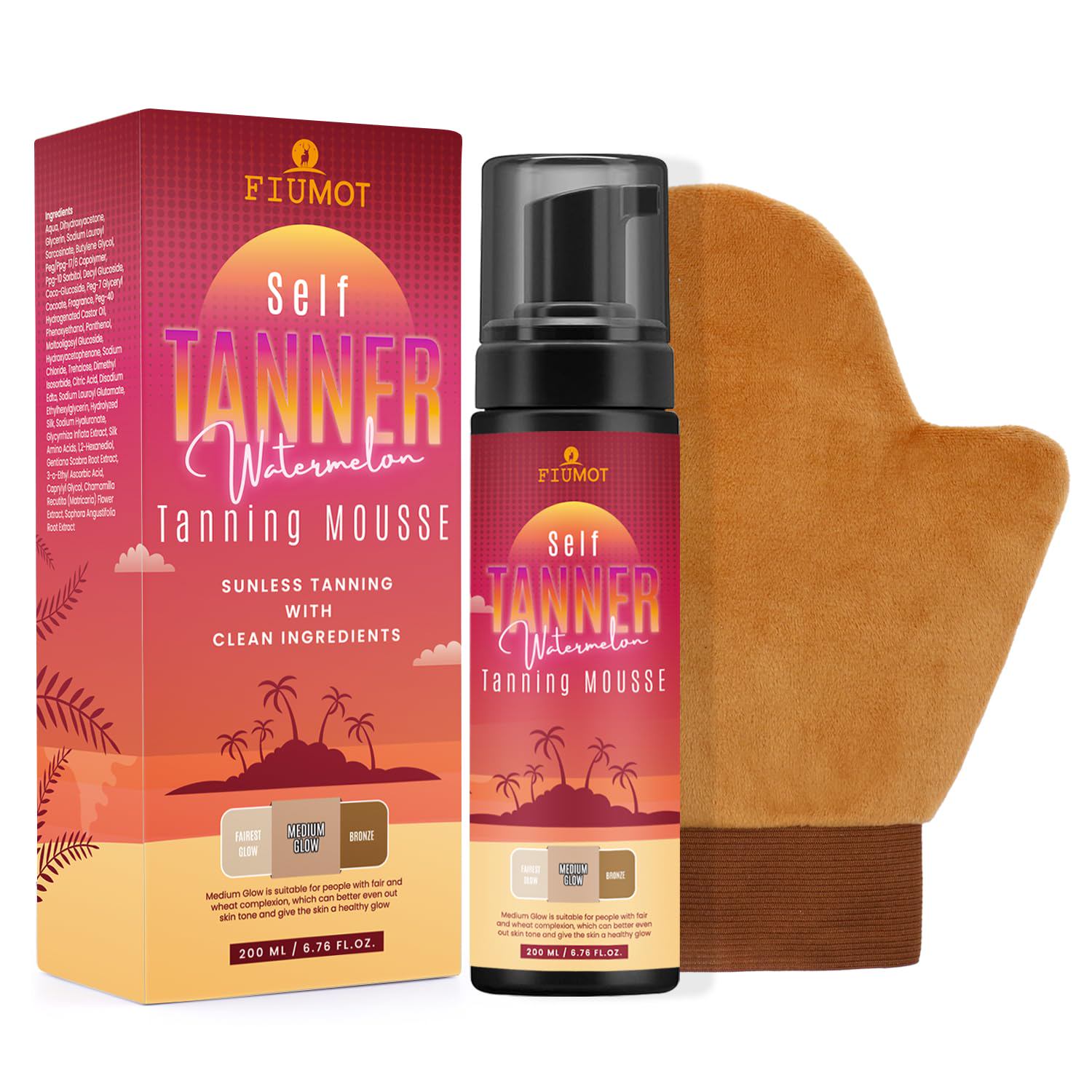 Self-Tanning Mousse for a Natural, Sun-Kissed Glow – Fast-Drying, Streak-Free, Long-Lasting Formula, 6.76 FL