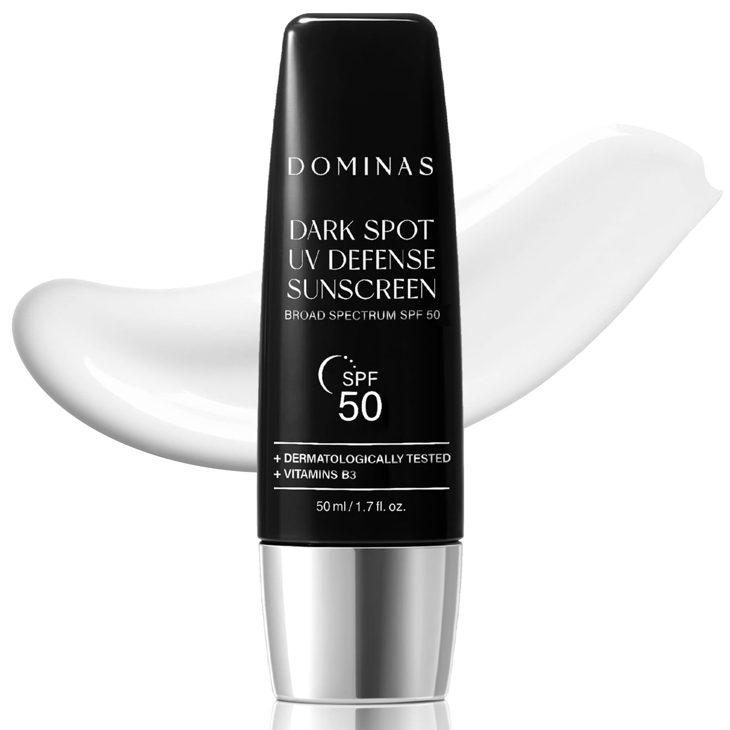 SPF 50 DOMINAS Sunscreen (1.7fl oz) - Korean Skin Care, UV Defense Sunblock, No White Cast, Non-Greasy, Hydrating, Lightweight Protection for Face & Body, Niacinamide, Panthenol, Sun Cream