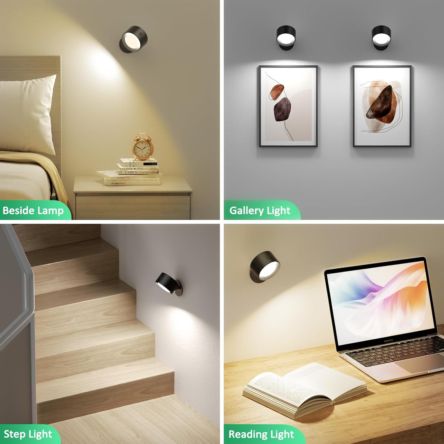 LED Wall Lights with Remote, Wall Mounted Sconces 3000mAh Rechargeable Battery Operated 3 Color Temperatures & Dimmable Magnetic Ball 360°Rotation Cordless Wall Light for Bedroom Bedside