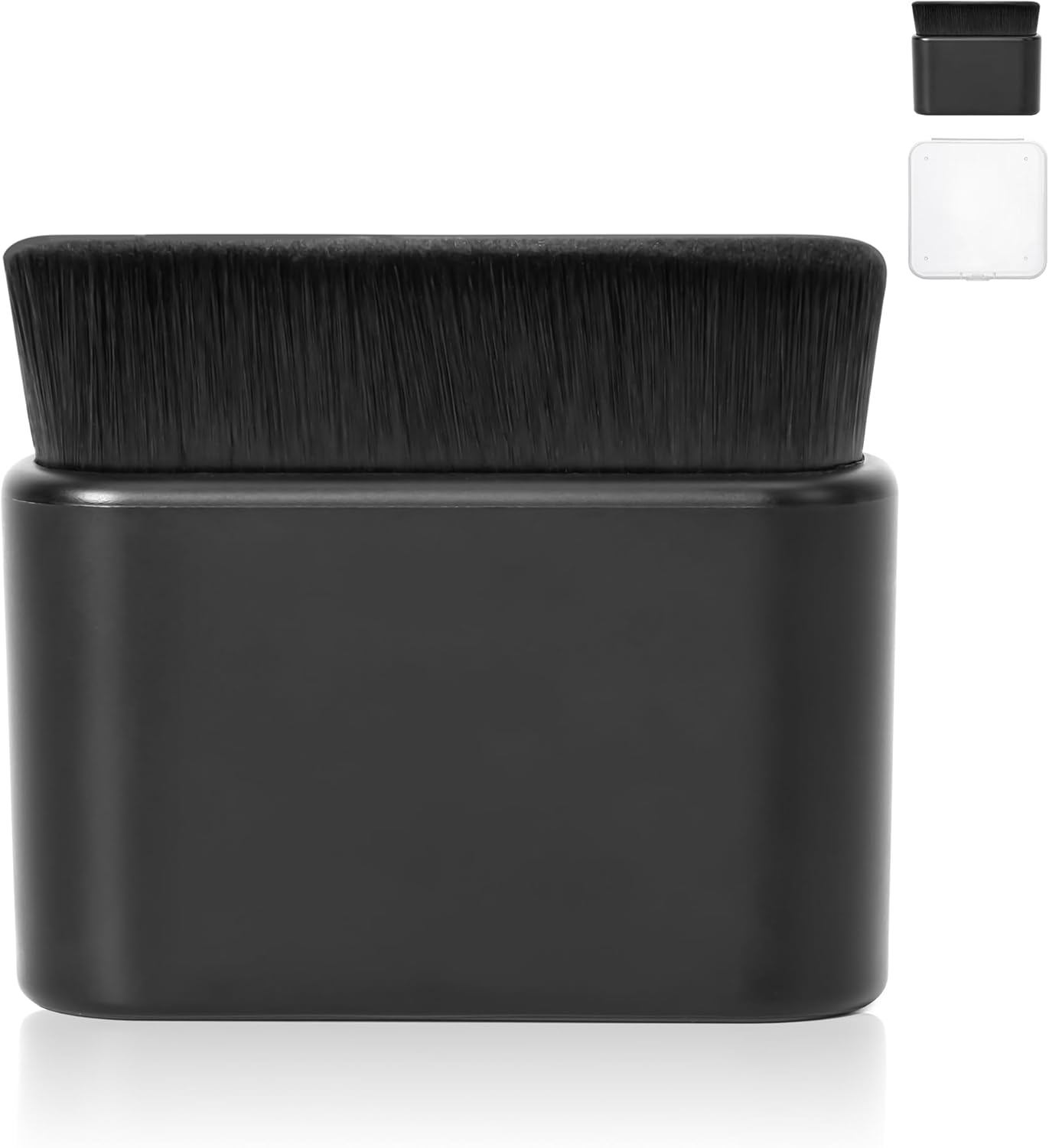 Tire Shine Applicator Brush - Automotive Tire Dressing Applicator Brush,Vegan Tire Shine Brush with Protective Box for Auto Detailing Cleaning Service,Bigger Size (Black-M)