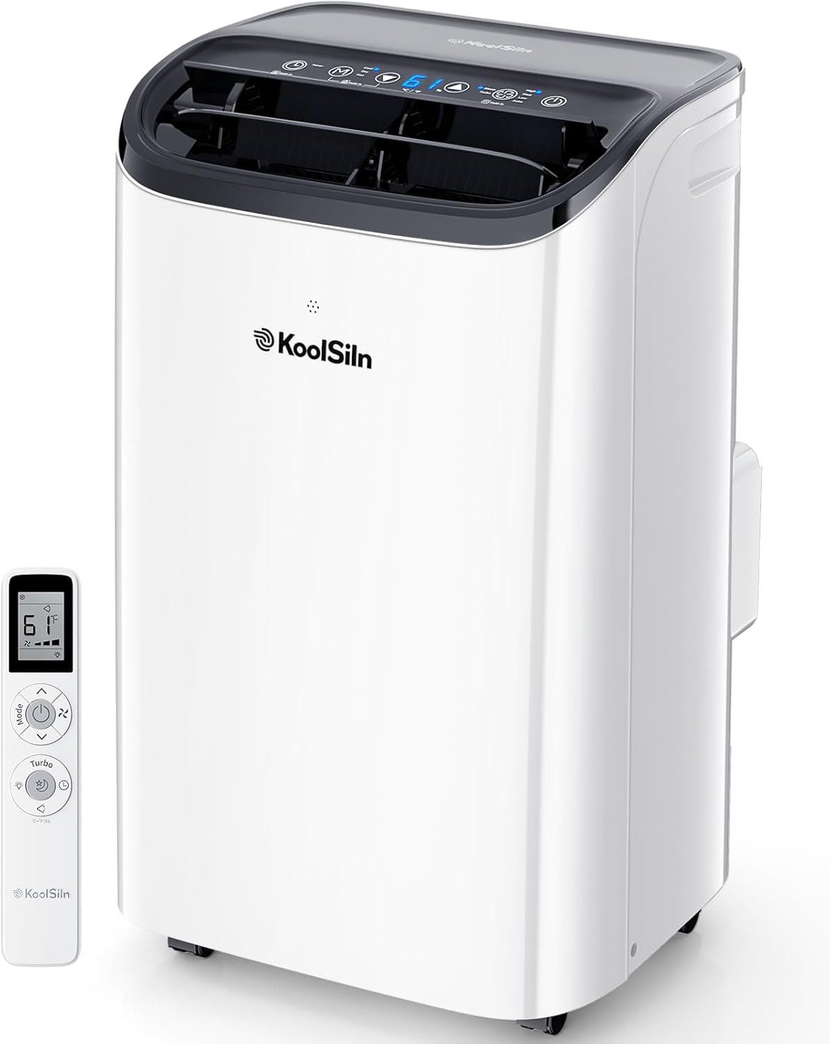 12,000 BTU Portable Air Conditioner Cools Up to 550 Sq.Ft, Auto-Evaporation Low Noise Portable AC Unit with Remote Control Fits for Large Room, Office, Garage,White