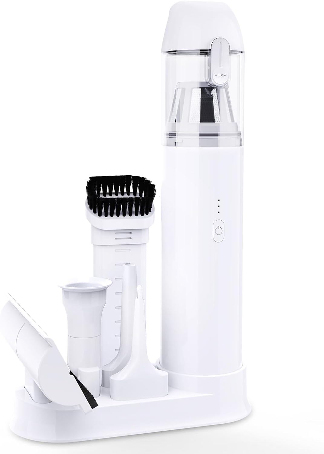 Handheld Vacuum Cordless, 9000PA High Power Suction Car Vacuum Portable Cordless, 4 in 1 Hand Held Vacuum Cleaner Rechargeable for Car, Office, Home, Pet, White