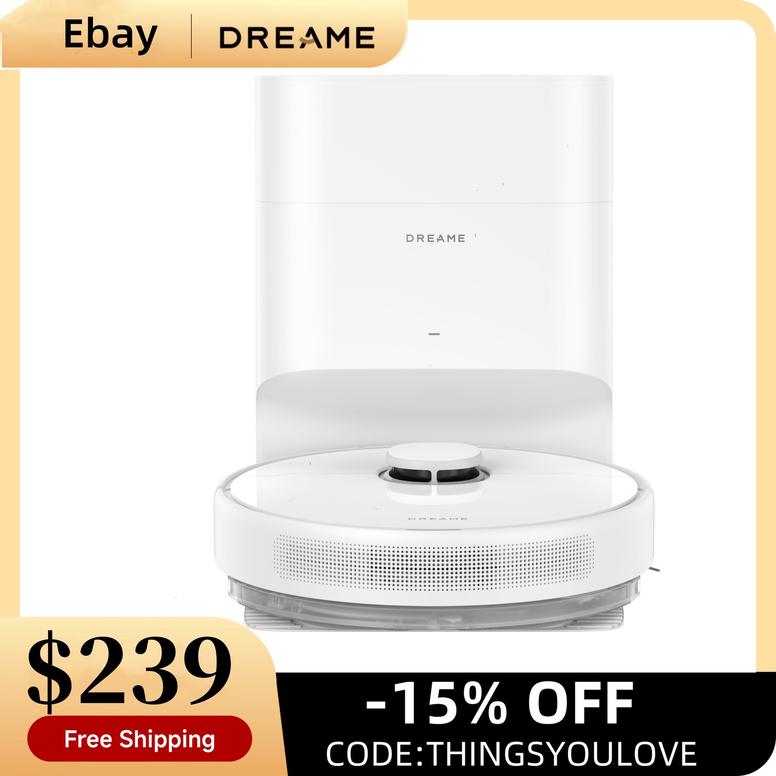 DREAME D10 Plus Gen2 Robot Vacuum 6000Pa LiDAR Navigation Obstacle Avoidance New