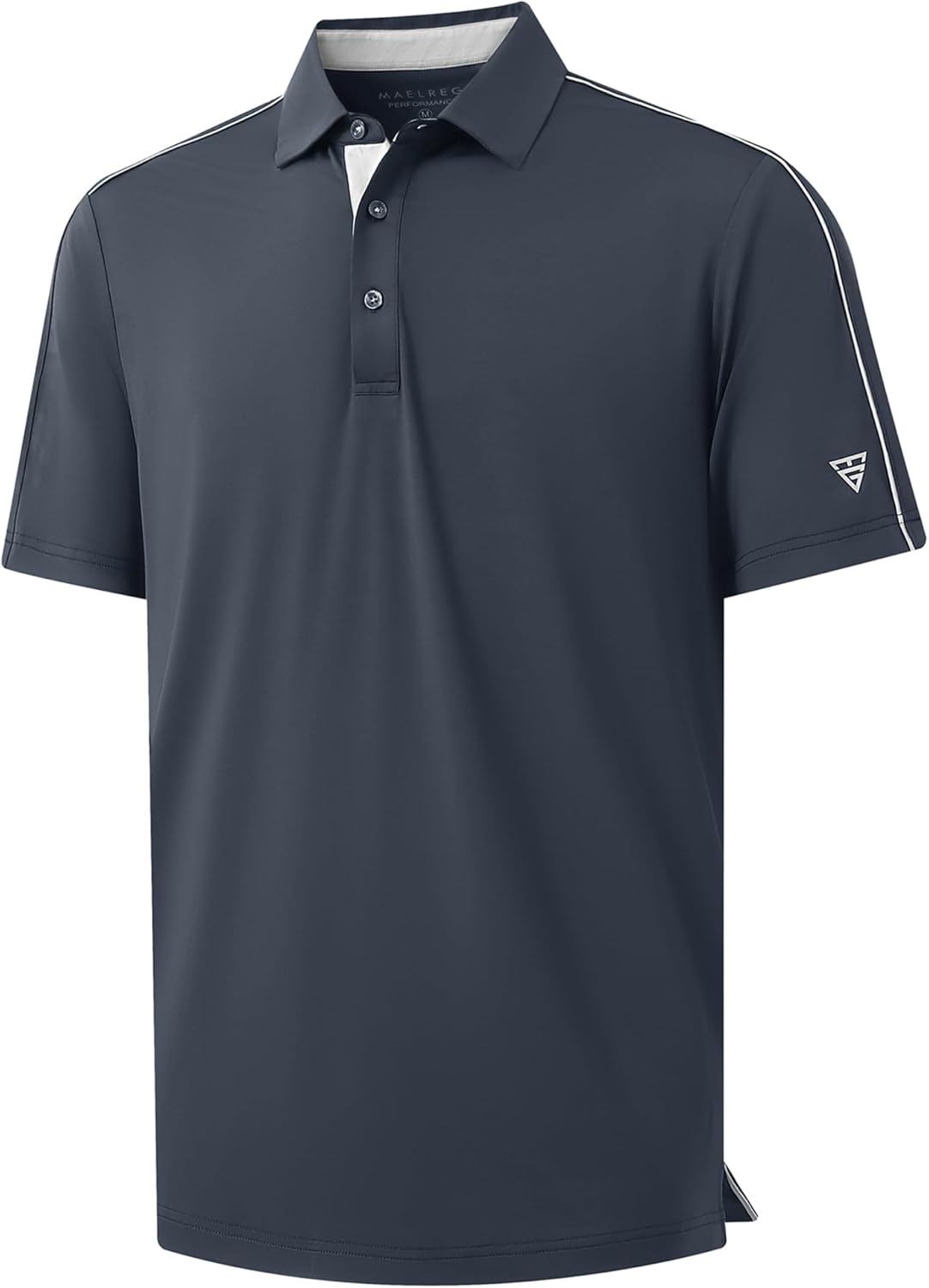 M MAELREG Golf Polo Shirts for Men Short Sleeve Dry Fit Solid Moisture Wicking Casual Performance Collared Mens Polo Shirts