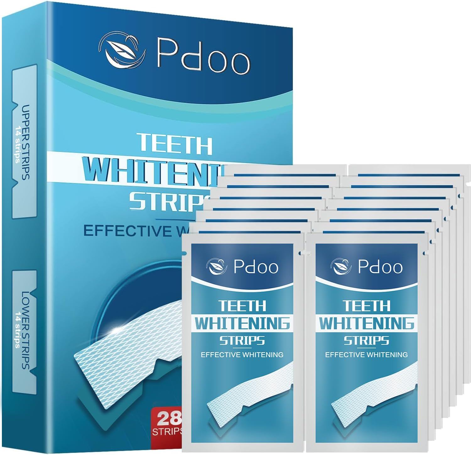 Teeth Whitening Strip - Whitening Strips for Sensitive People, Fast Remove Smoking, Coffee, Wine Stains, Teeth Brightening Kit Pack of 28 Non-Slip Strips