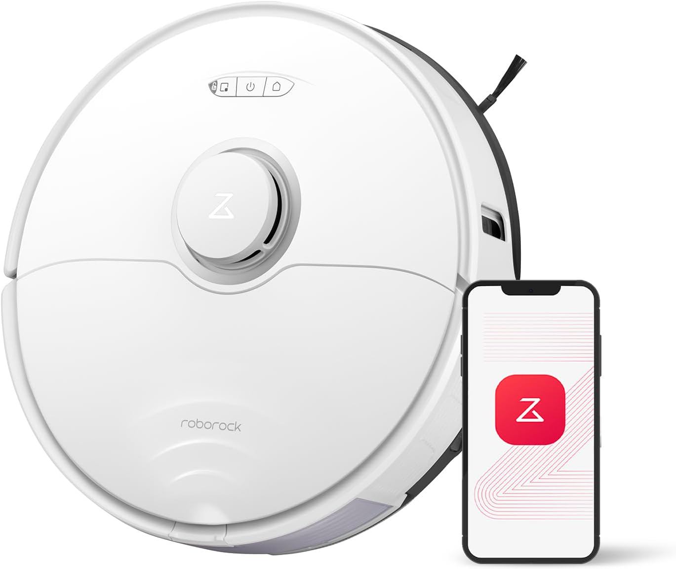 roborock S8 Robot Vacuum and Mop Cleaner, DuoRoller Brush, 6000Pa Suction, ReactiveAI 2.0 Obstacle Avoidance, Sonic Mopping, Auto Lifting Mop, Works with Alexa, Perfect for Pet Hair, White