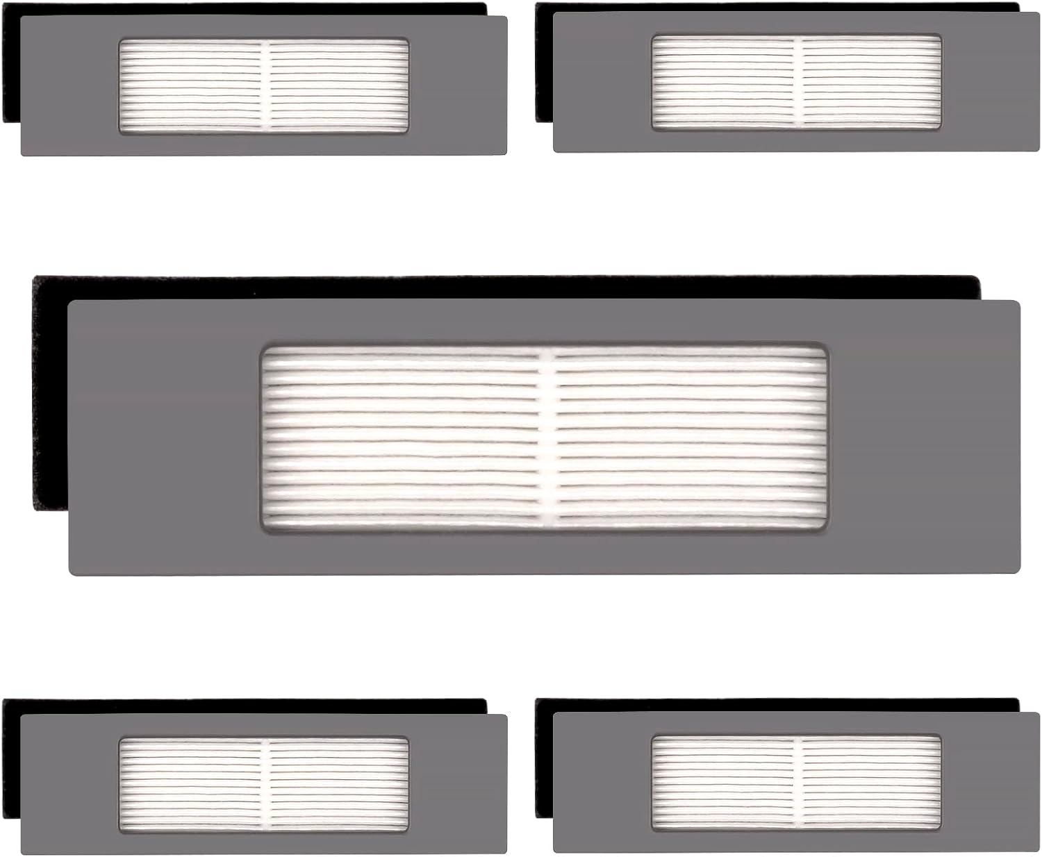 5PCS Hepa Filter Compatible with Robot Vacuum Ecovacs DEEBOT OZMO 920 950 T8 AIVI Max T9 T5 N5 N7 N8+ N8 Pro Plus DX55 DX93 DJ65, Robot Vacuum Cleaner Filter Kit, Replacement Parts 5 Filters