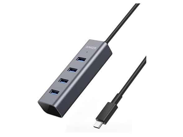 Anker Aluminum USB-C Hub with 4 USB-A 3.0 Ports