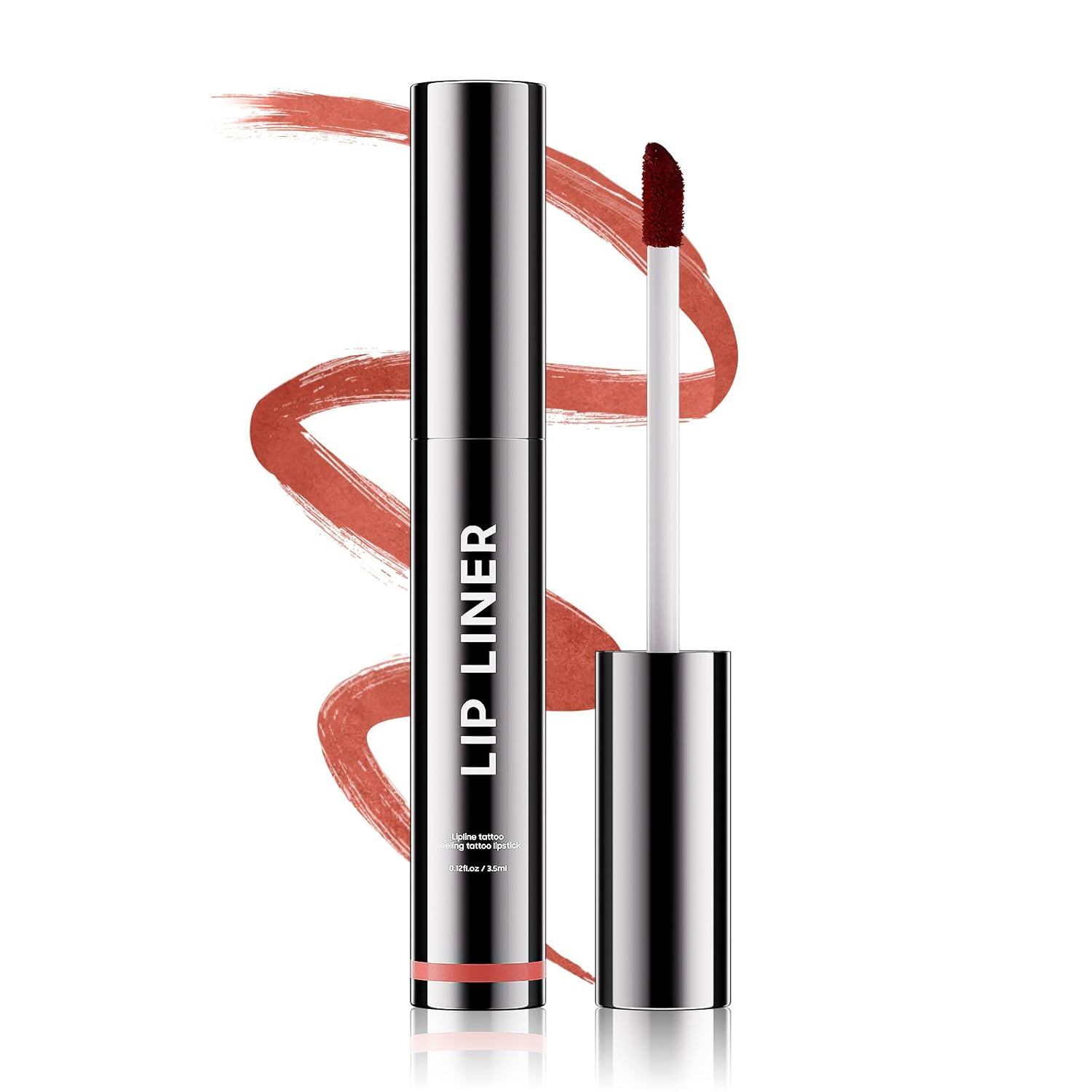 OETUIOW Lip Liner Stain, Long-Lasting Lip Stain Moisturizing & Enhancing Complexion for All Skin Types Women, Precise Definition, Transfer-proof (Rose)