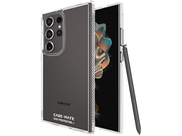 Case-Mate Tough Clear Samsung Galaxy S24 Series Case - [16ft D3O Drop Protection] [Wireless Charging Compatible] Phone Case, Anti Yellow, Anti Scratch, Shockproof Materials, Slim