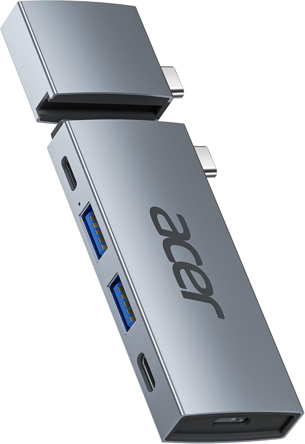 Acer USB C Hub for MacBook Pro/Air M1 M2 M3, 6 in 2 Detachable 4K@60Hz USB C to HDMI Adapter with 2 USBA & 2 USBC 3.0 Data Ports, 100W PD Charging, USBC to USB Dongle Adapter